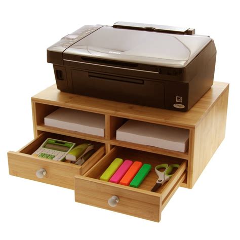 Organize your home printer with a beautiful and functional printer stand. Woodquail Printer Stand with Drawers | Wayfair UK