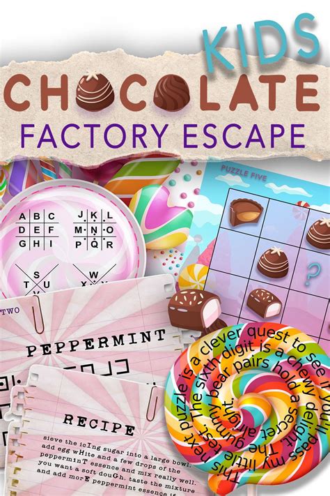 Perfect game to do for your kid's birthday !! Escape room game for kids. Chocolate factory themed ...