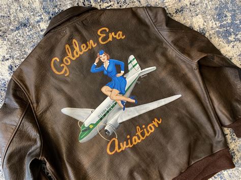 Golden Era Aviation Rockas Flight Jacket Painting