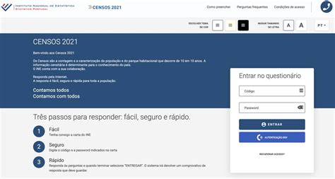 < 100 видео и каналов. Censos 2021: Se já tem os códigos já pode responder online