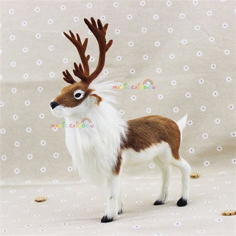 Furry Reindeer Deer Elk Christmas Ornament Decoration Adornment Fleece