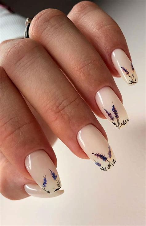 Creative And Pretty Nail Trends 2021 Creamy White Lavender Nails
