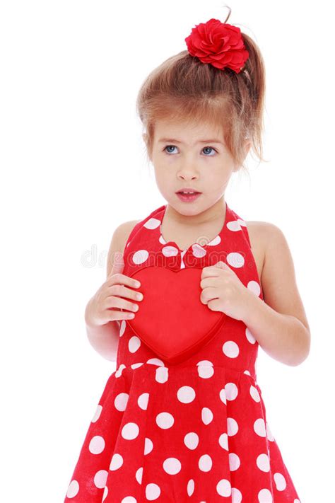 Little Girl In Red Dress Stock Photo Image Of Portrait 49368910