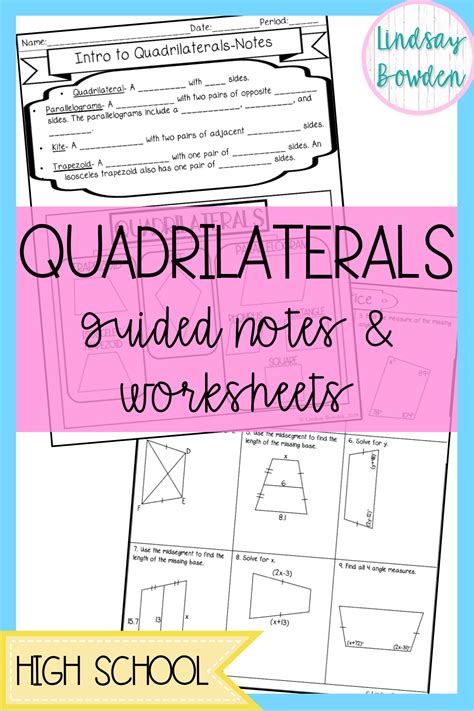 How to calculate the angles in a quadrilateral, examples and step by step solutions, a collection of interactive mathematics worksheets. Made by Teachers: Geometry Worksheet Kites And Trapezoids