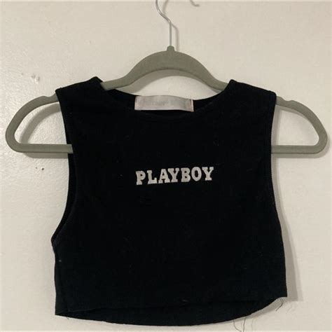 Playboy Ribbed Missguided Crop Top Worn A Couple Of Depop