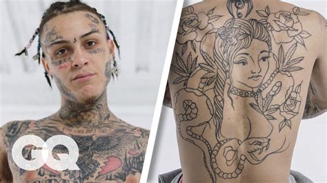 Bilie once posted a picture of the word bad tatted on her neck and in anothe ocasion, she another option is to have the lyrics of one of her songs tattooed on your arm, chest, or ribcage. Lil Skies Breaks Down His Tattoos | GQ | Lil skies, Sky ...