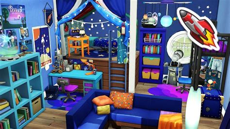 Space Kids Room 🚀 The Sims 4 Speed Build No Cc Youtube