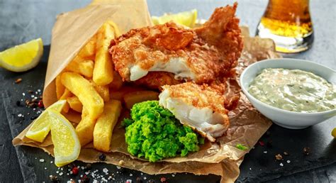 Fish and chips is a hot dish consisting of fried fish in batter, served with chips. Fish and Chips