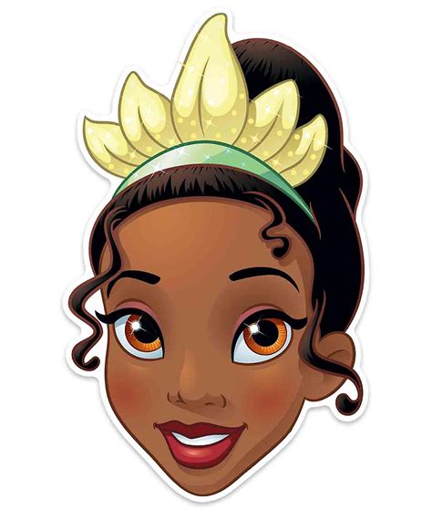 Tiana Official Disney Princess Child Size 2d Card Party Mask Fruugo Us