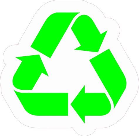 5in x5in Recycle Symbol Sign Bumper Sticker Decal Car Window Stickers Vinyl Decals | StickerTalk®