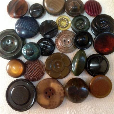 Vintage Celluloid Buttons Deco Lot 2