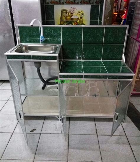 Harga wastafel/ tempat cuci tangan sistem injak (bak alumunium + afur) rp650.000. Rak Piring Meja Stainless