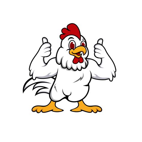 Chicken Cartoon Character A Funny Cartoon Rooster Chicken Giving A