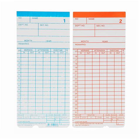 Clocks 90pcs Monthly Time Clock Cards Payroll For Employee Attendance