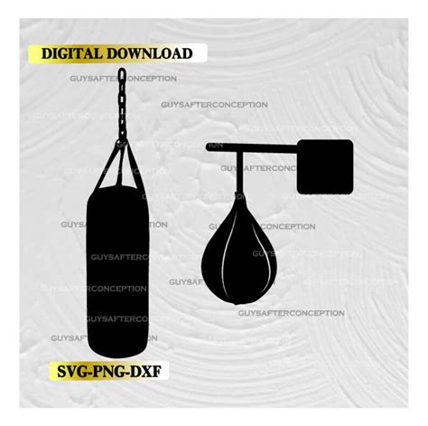 Two Punching Boxing Bags Svg Png Dxf Digital File Vector Etsy