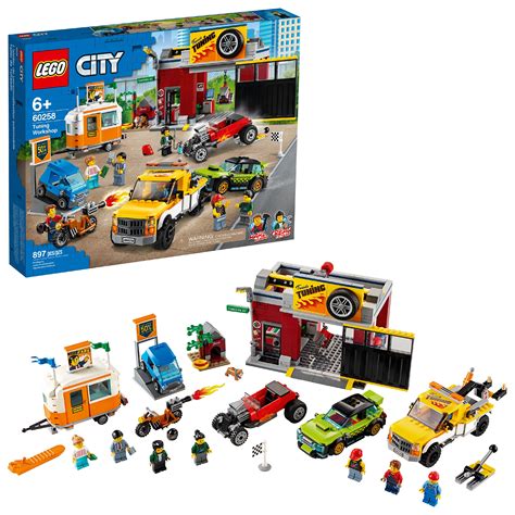 Kreativspaß für groß und klein: LEGO City Tuning Workshop Toy Car Garage 60258, Cool ...