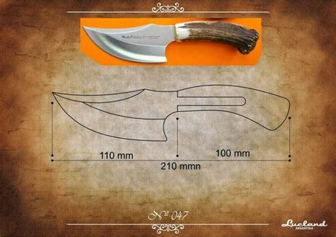 Un cuchillo bowie de acero inoxidable único. Image result for cuchillos plantillas con medidas | Knife template, Knife design, Blacksmithing ...