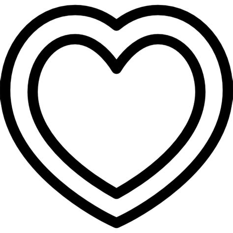 Corazón Blanco Dentro De Corazón Negro Iconos Gratis De Formas