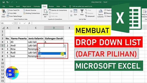 Cara Membuat Drop Down List Excel Membuat Drop Down Menu Di Excel