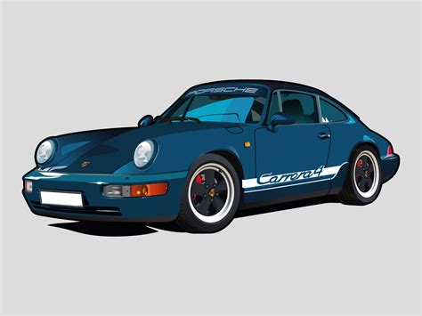 Porsche 911 Carrera 4 Illustration By Forged Rides On Dribbble