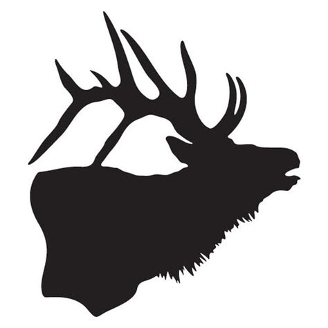 Elk Decal Hirsch Silhouette Elk Silhouette Silhouette Stencil Animal