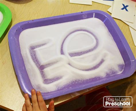 Play To Learn Preschool Salt Tray Writing Practice