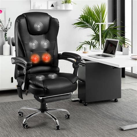 Yodolla Ergonomic Reclining Office Chair Heat And Massage High Back Desk