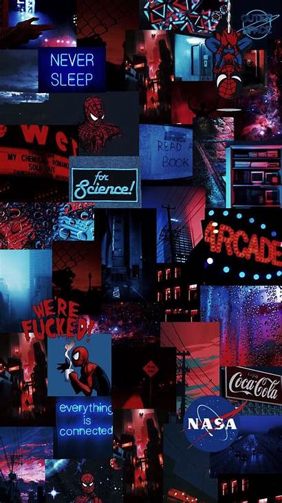 Aesthetic Collage Grunge Spiderman Vaporwave Marvel Neon