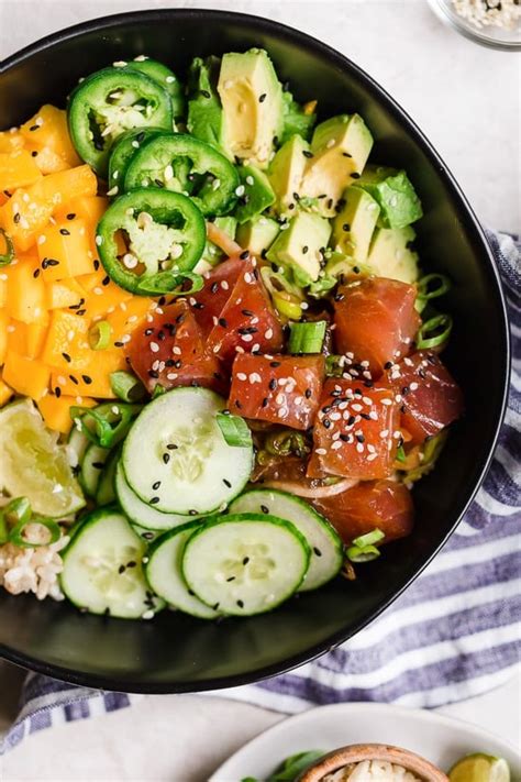 Ahi Poke Bowl With Mango Recipe Skinnytaste