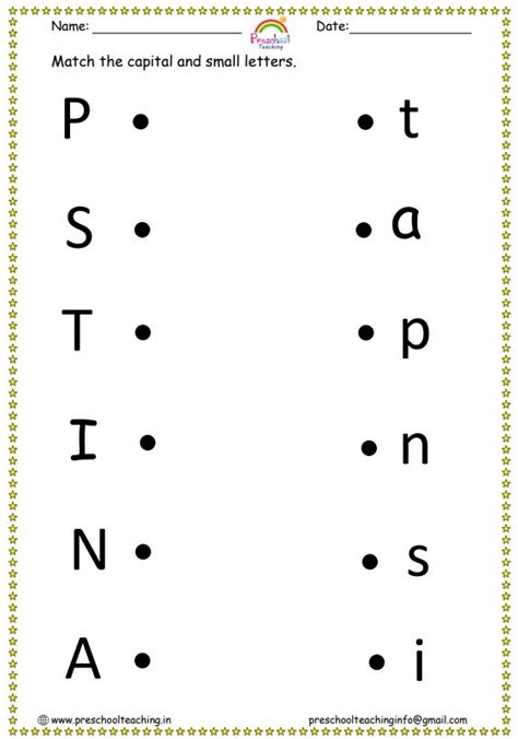 Jolly Phonics Set 1 Match The Letters Preschool Teaching