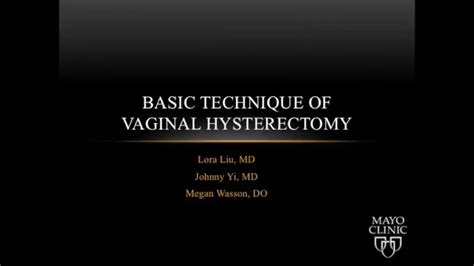 Basic Technique Of Vaginal Hysterectomy Mdedge Obgyn