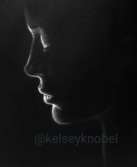 White Charcoal On Black Paper Drawing By Kelseyknobel Black Paper