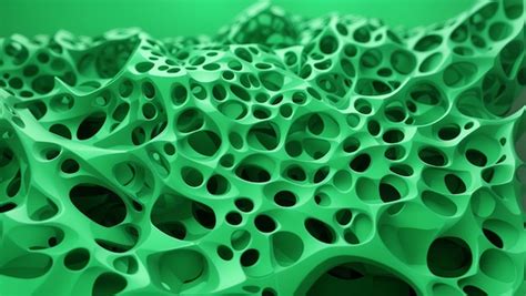 Premium Ai Image Abstract Green Color 3d Voronoi Texture Overlaid