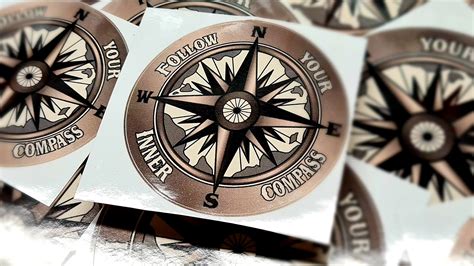 Sticker Follow Your Inner Compass Artii Moto Customs