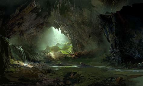 Artstation Cave Heewann Kim Fantasy Landscape Environment Concept Art Fantasy Setting
