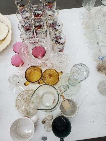 27 Pieces Assorted Glassware Trice Auctions