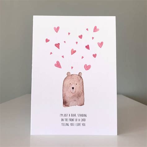 Bear Valentines Card By Paper Pocket