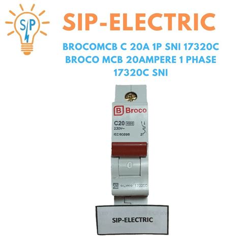 Jual Broco Mcb C 20A 1P Sni 17320C Broco Mcb 20Ampere 1 Phase 17320C