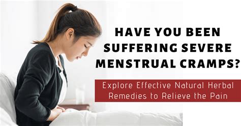 Have You Been Suffering Severe Menstrual Cramps Explore Effective