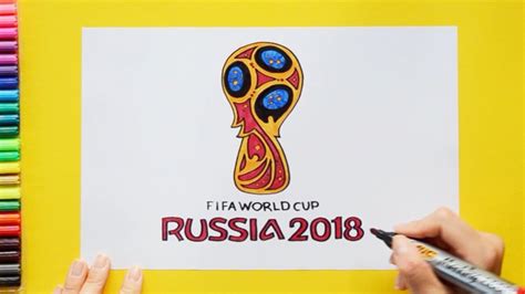 how to draw fifa world cup 2018 logo youtube