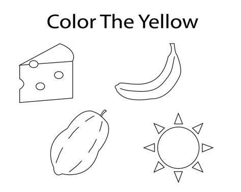 Yellow Coloring Pages For Toddler Coloring Pages For Toddlers