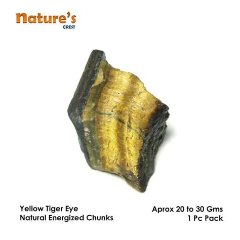 Tiger Eye Yellow Natural Raw Rough Chunks Natures Crest