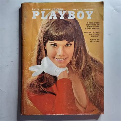 Vintage Playboy Magazine March Barbi Benton Centerfold Still