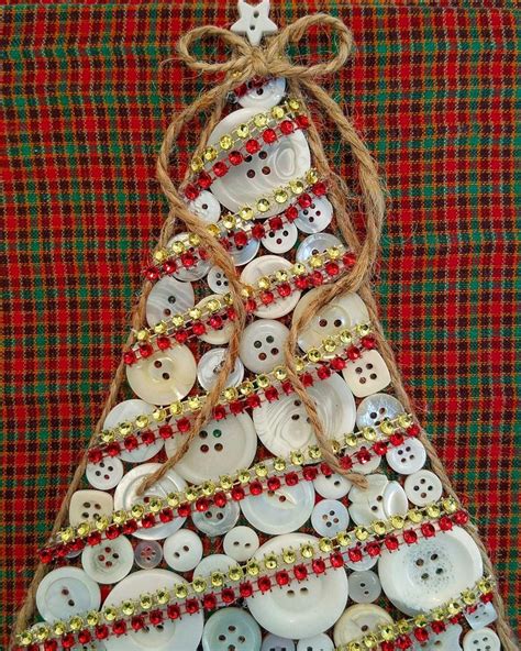 Button Christmas Tree Christmas Button Crafts Homemade Christmas