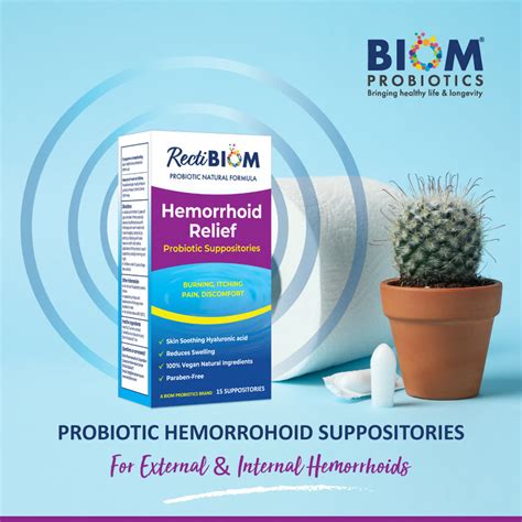 Hemorrhoid Relief Probiotic Suppositories Vagibiom