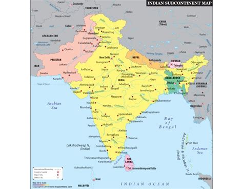 Buy Indian Subcontinent Map Online