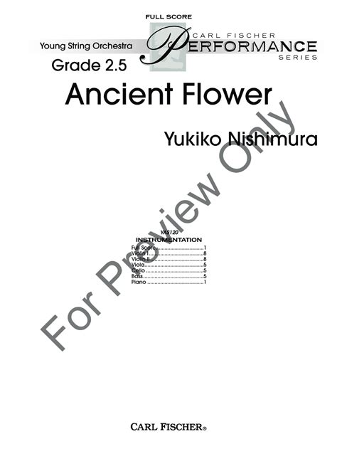 Ancient Flower By Yukiko Nishimura Jw Pepper Sheet Music