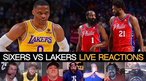Sixers Vs Lakers Livestream Reactions Philadelphia 76ers Vs Los Angles Lakers Nba Reactions