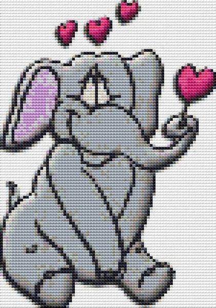Plus, use our caption/border maker tool to chart your own words. Free Counted Cross Stitch Pattern Valentine Elephant ...