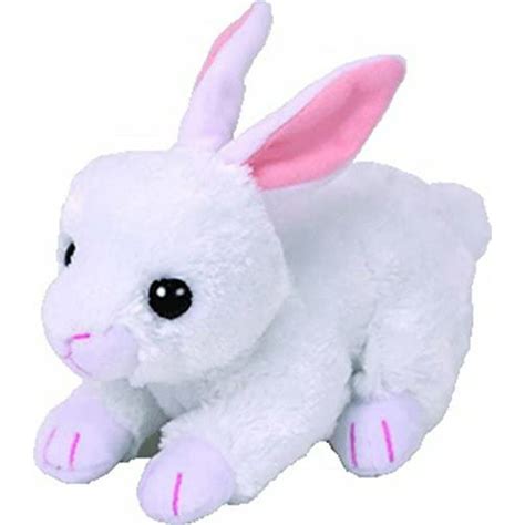 Ty Beanie Babies Cotton The White Bunny Small 6 Plush